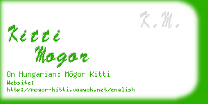 kitti mogor business card