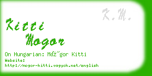 kitti mogor business card